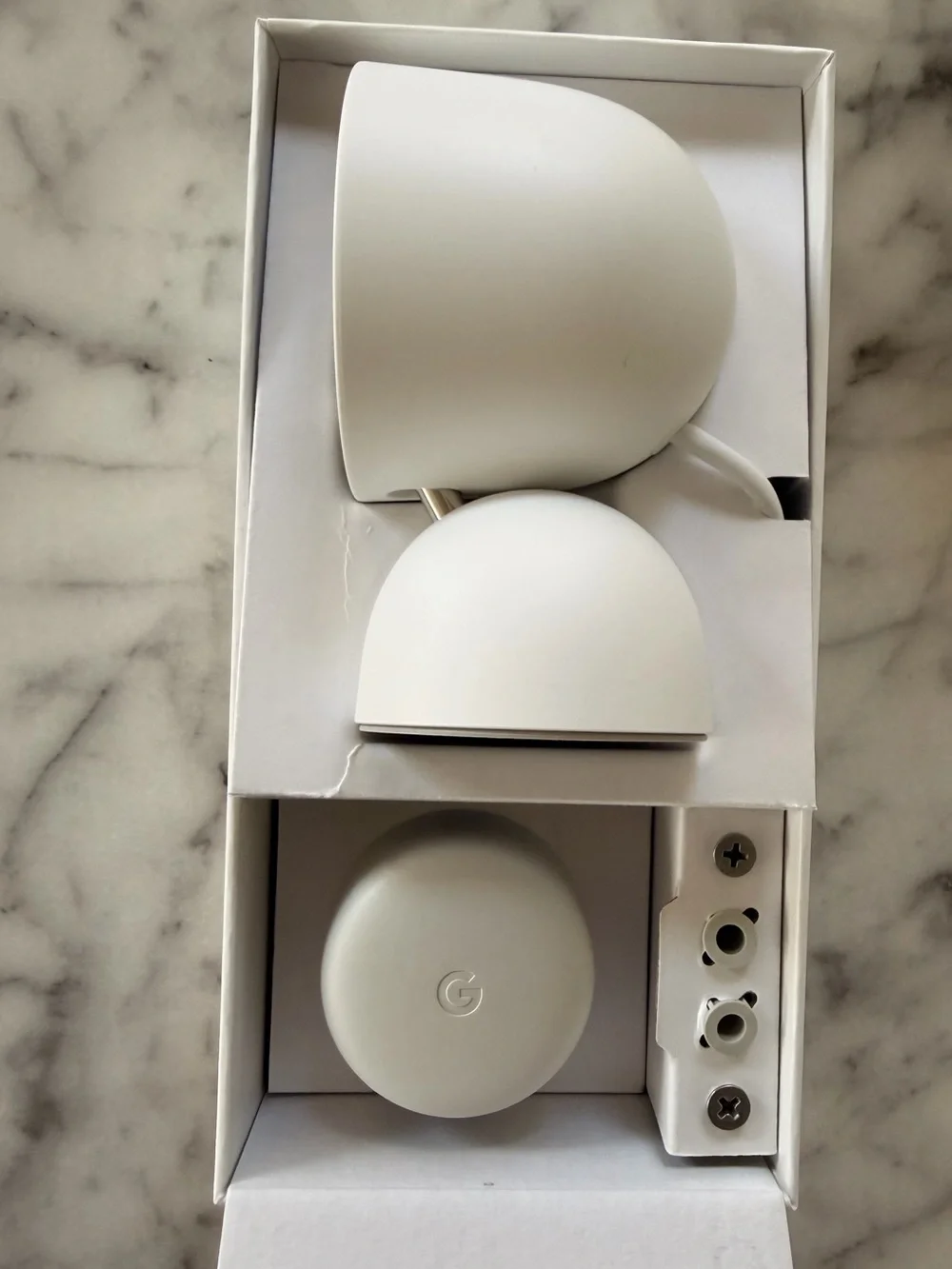 Google Nest Cam Indoor Wired Security Camera in White